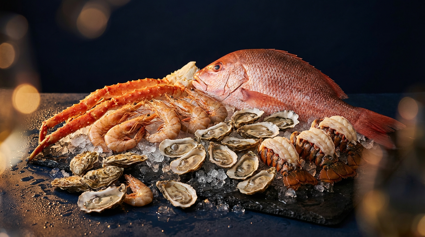 Premium seafood display